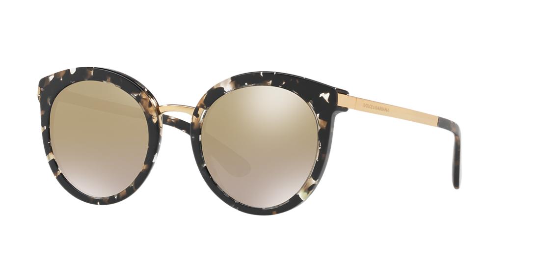 Shop Dolce & Gabbana Dolce&gabbana Woman Sunglasses Dg4268 In Clear Gradient Brown Mirror
