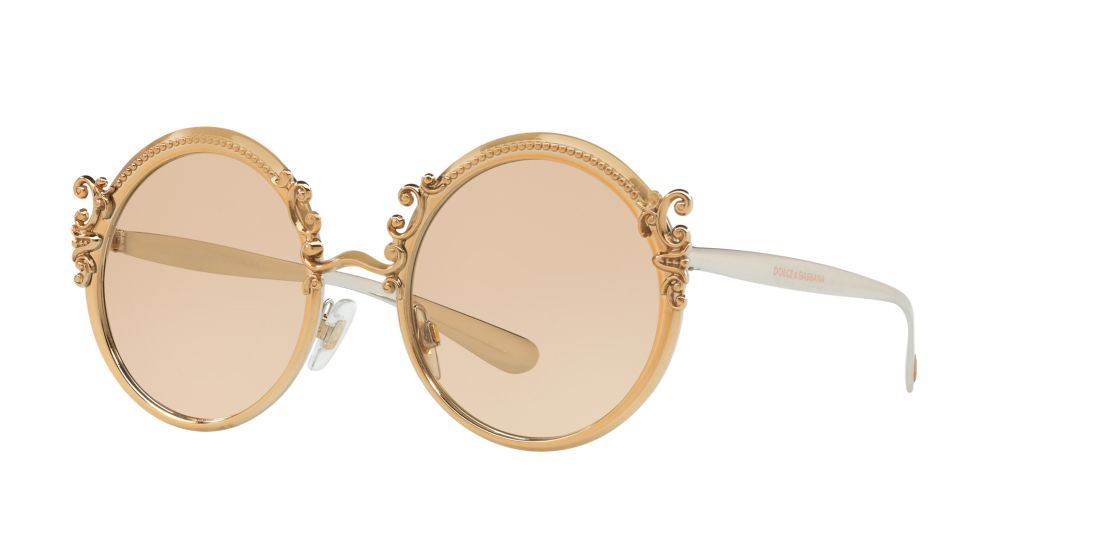 Dolce And Gabbana Woman DG2177 - Frame color: Rose Gold, Lens color: Brown, Size 53-22/145