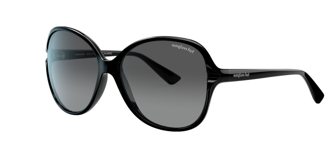 Sunglass Hut Collection Woman HU2001 - Frame color: Black, Lens color: Grey-Black, Size 60-16/130