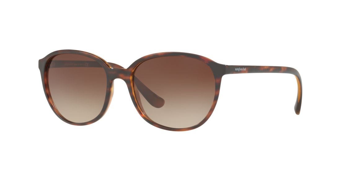 Sunglass Hut Collection Woman HU2003 - Frame color: Tortoise, Lens color: Brown, Size 55-17/140