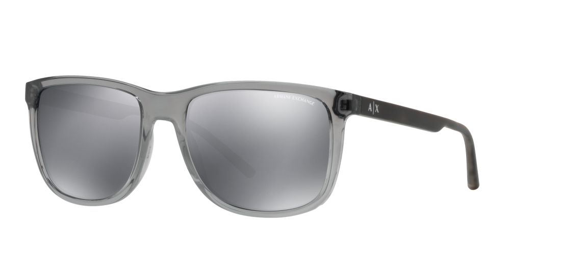 Armani Exchange Man AX4070S - Frame color: Grey, Lens color: Silver, Size 57-18/145