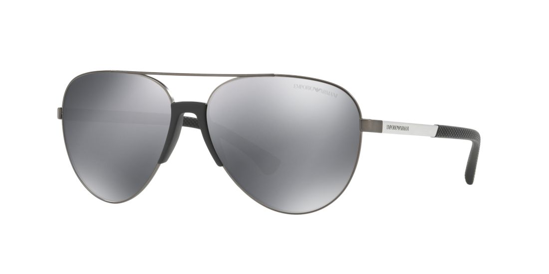 Emporio Armani Man EA2059 - Frame color: Gunmetal, Lens color: Silver, Size 61-15/140