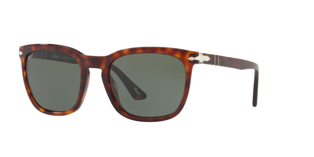 Persol Man PO3193S - Frame color: Black, Lens color: Green, Size 55-21/145