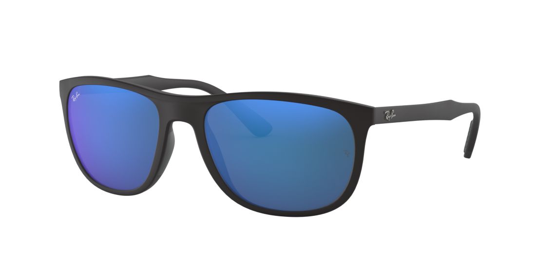 Ray Ban Man RB4291 - Frame color: Black, Lens color: Blue Mirror, Size 58-19/145