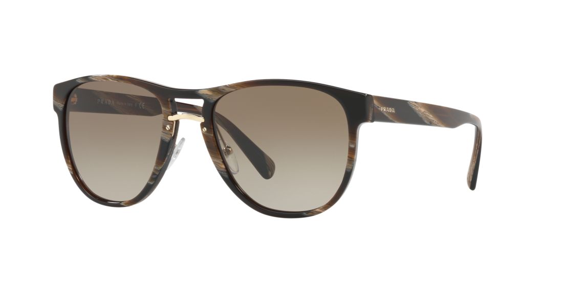 Prada Man PR 09US - Frame color: Brown, Lens color: Brown, Size 55-20/145