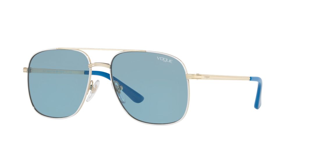 Vogue Eyewear Woman VO4083S - Frame color: White, Lens color: Blue, Size 55-16/135