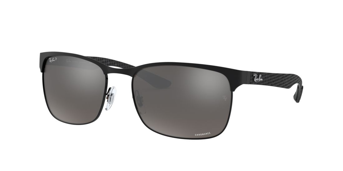 Shop Ray Ban Ray In Silver Mirror Chromance