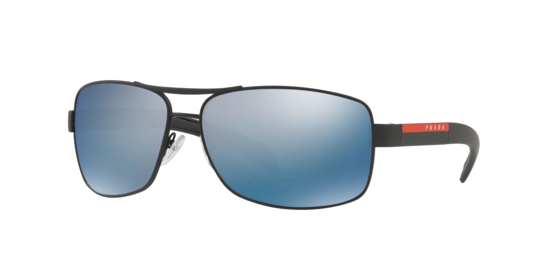 Prada Linea Rossa Man PS 54IS - Frame color: Black, Lens color: Blue, Size 65-14/125
