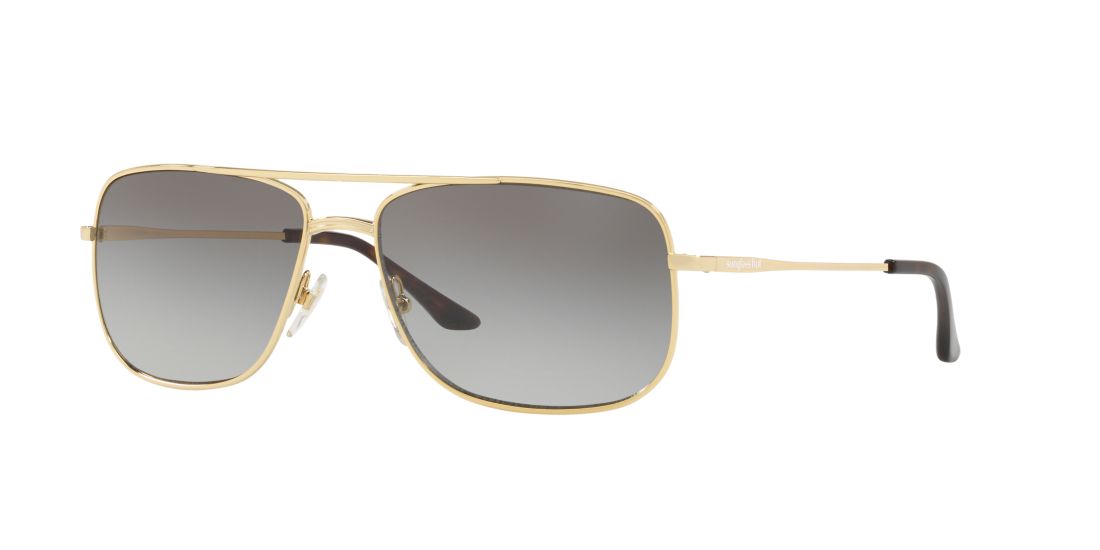 Sunglass Hut Collection Man HU1004 - Frame color: Gold, Lens color: Grey-Black, Size 59-16/140