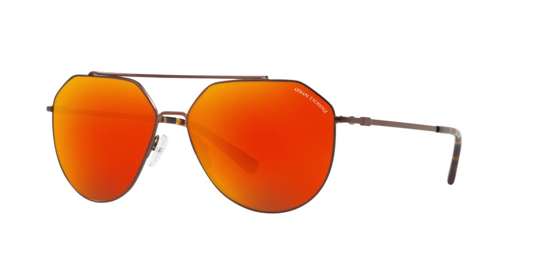 Armani Exchange Man AX2023S - Frame color: Bronze-Copper, Lens color: Red, Size 59-14/140