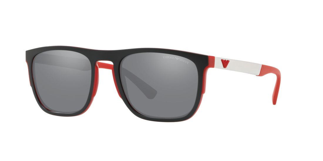 Emporio Armani Man EA4114 - Frame color: Red, Lens color: Silver, Size 55-20/145