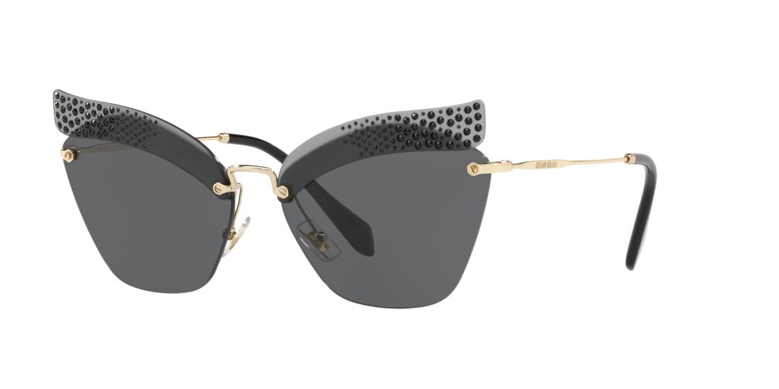 Miu Miu Woman MU 56TS - Frame color: Grey, Lens color: Grey-Black, Size 63-16/145