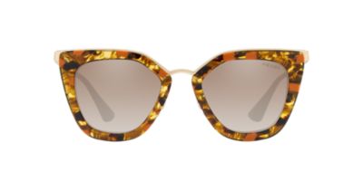 Prada PR 53SS Brown Gradient Mirror & Gold Sunglasses | Sunglass Hut USA