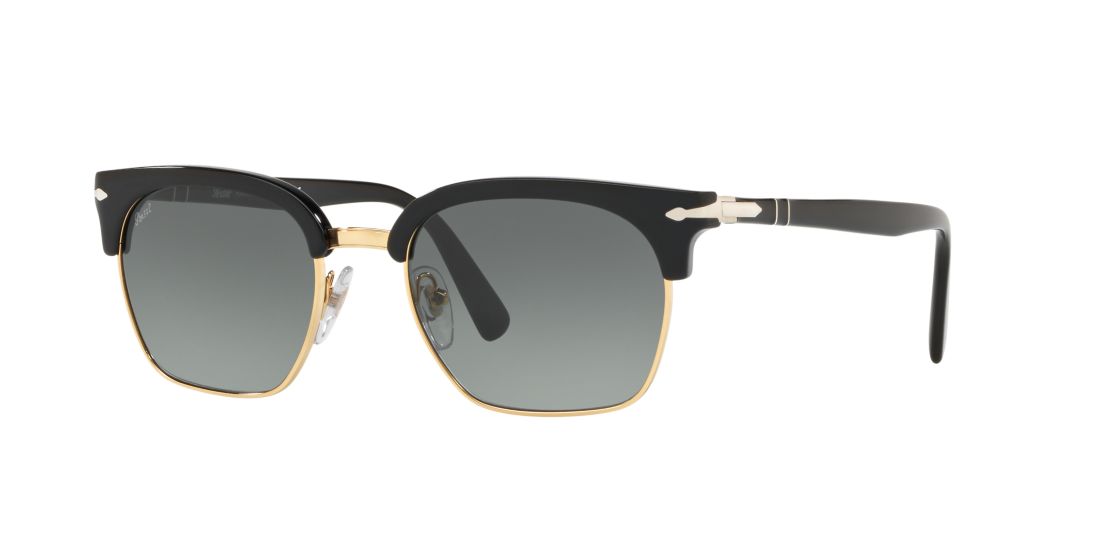 Persol Unisex PO3199S - Frame color: Black, Lens color: Grey-Black, Size 53-20/145