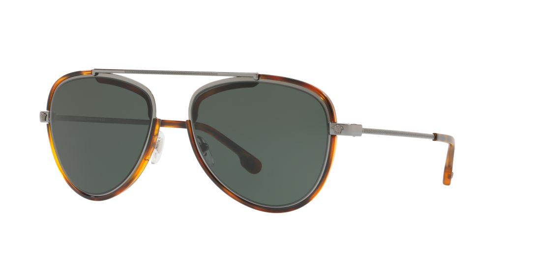 Versace Man VE2193 - Frame color: Tortoise, Lens color: Green, Size 56-18/140