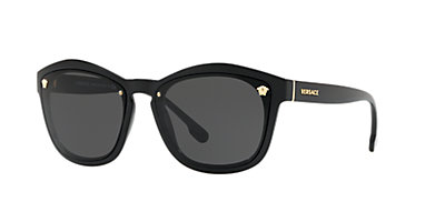 Versace VE4350 57 Grey-Black & Black Sunglasses | Sunglass Hut USA