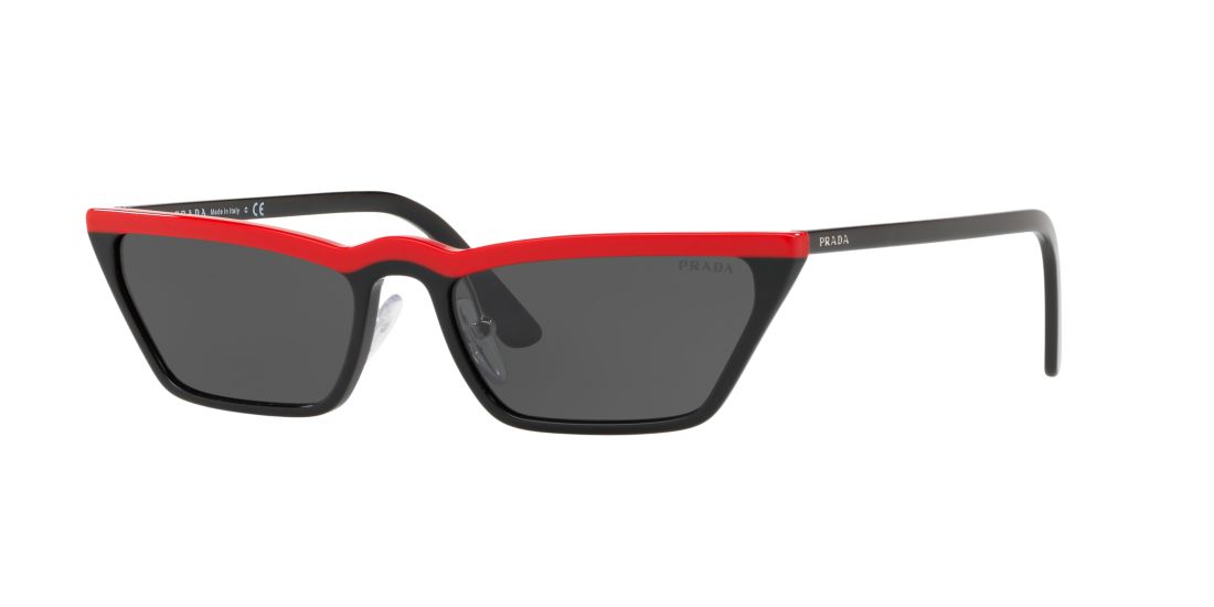 Prada Woman PR 19US - Frame color: Black, Lens color: Grey-Black, Size 58-18/145