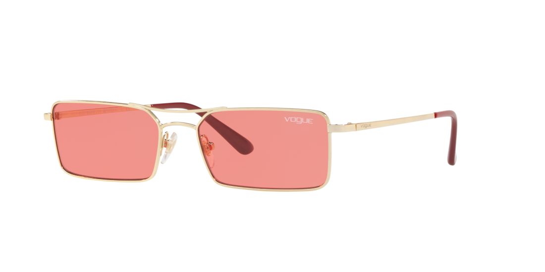 Vogue Eyewear Woman VO4106S Gigi Hadid x Vogue Eyewear - Frame color: Gold, Lens color: Pink, Size 55-17/135