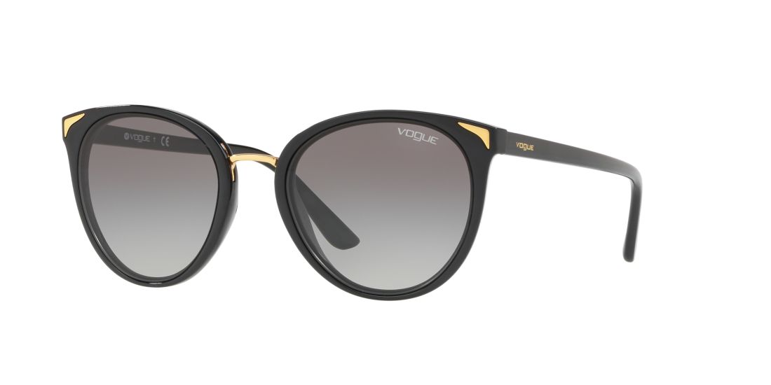 Vogue Eyewear Woman VO5230S - Frame color: Black, Lens color: Grey-Black, Size 54-21/140