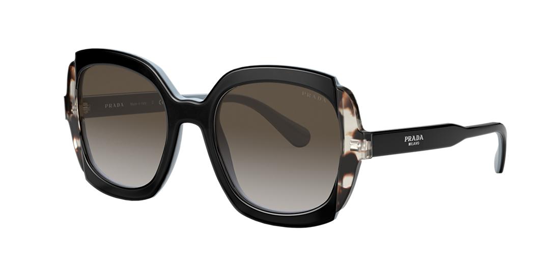 Prada Pr 16us Black Azure / Spotted Brown Female Sunglasses In Grey ...