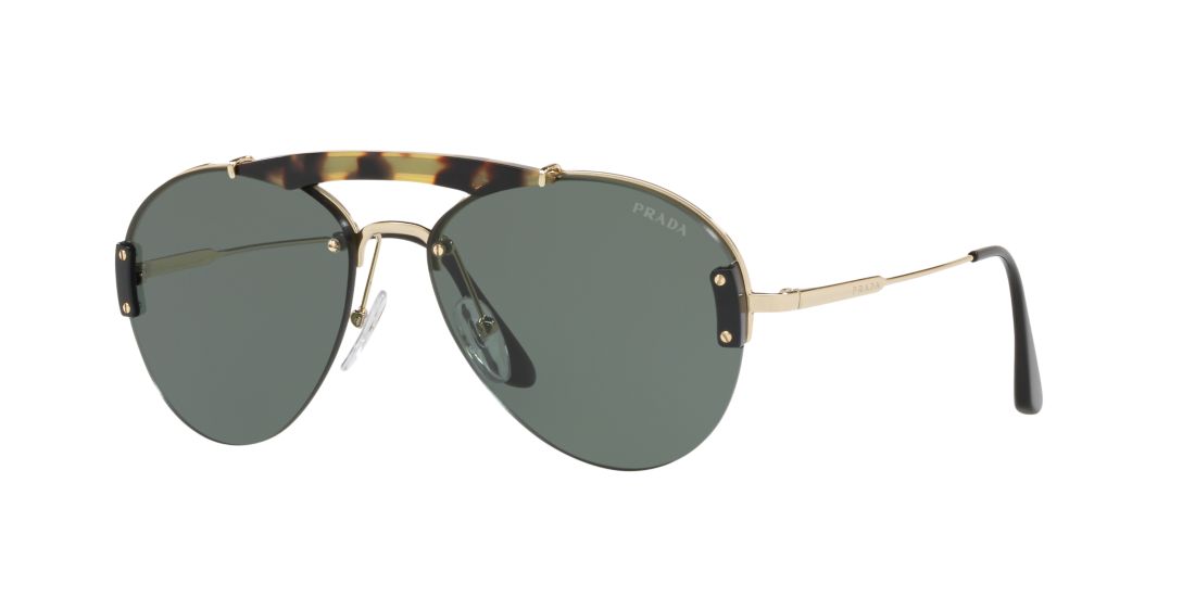 Prada Man PR 62US - Frame color: Tortoise, Lens color: Green, Size 01-32/140