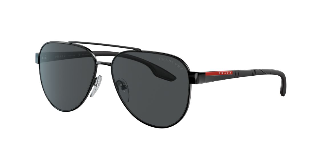 Prada Ps 58qs 1ab5w1 Rectangle Sunglasses In Polar Grey