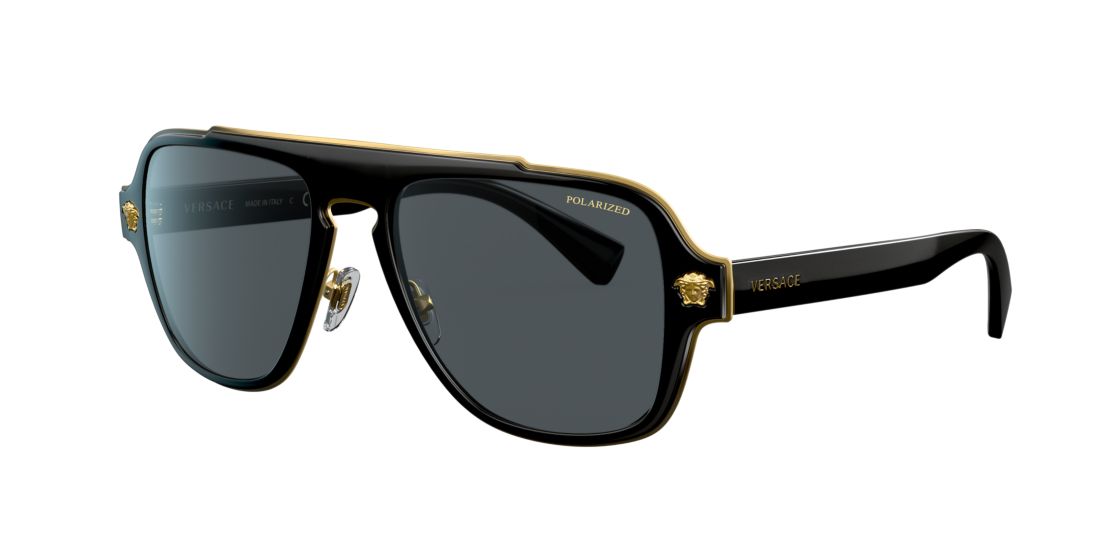 Shop Versace Man Sunglass Ve2199 In Dark Grey