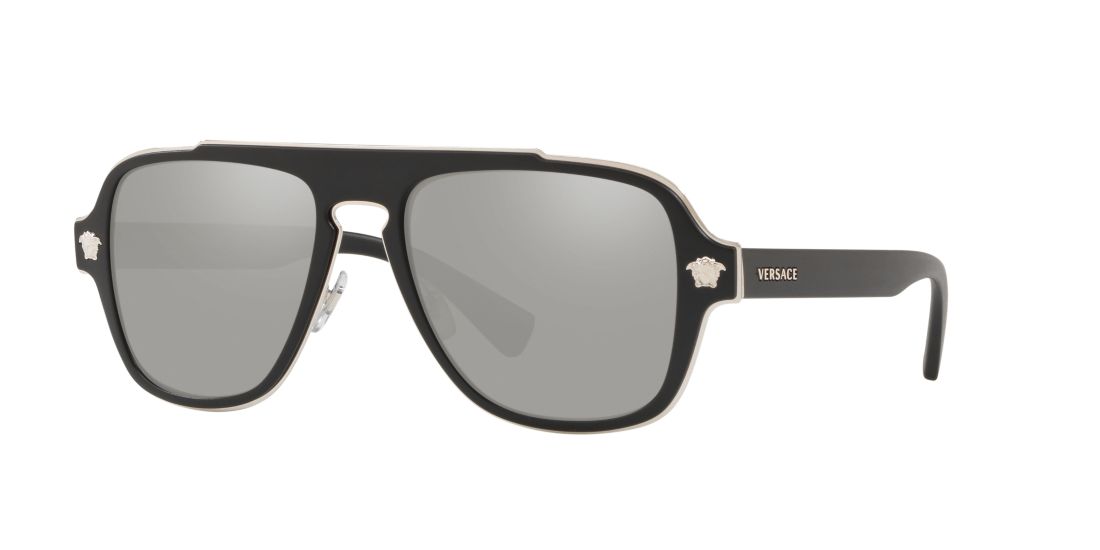 Versace Man VE2199 - Frame color: Black, Lens color: Silver, Size 56-18/145