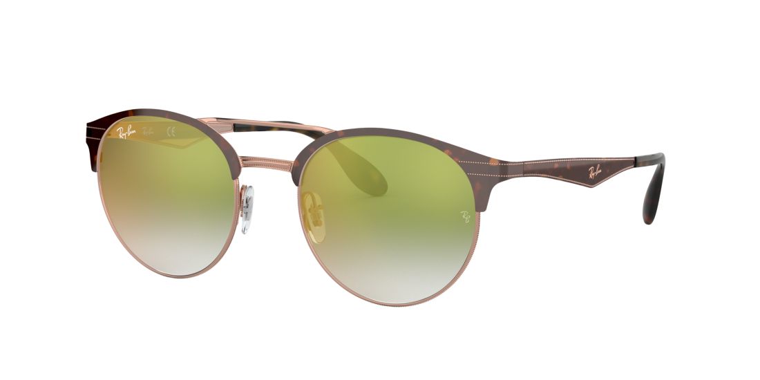 Ray Ban Unisex RB3545 - Frame color: Tortoise, Lens color: Green, Size 54-20/145