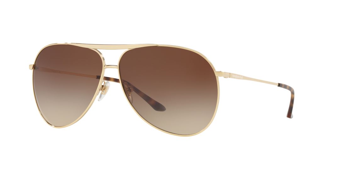 Sunglass Hut Collection Unisex HU1006 - Frame color: Gold, Lens color: Brown, Size 64-11/140