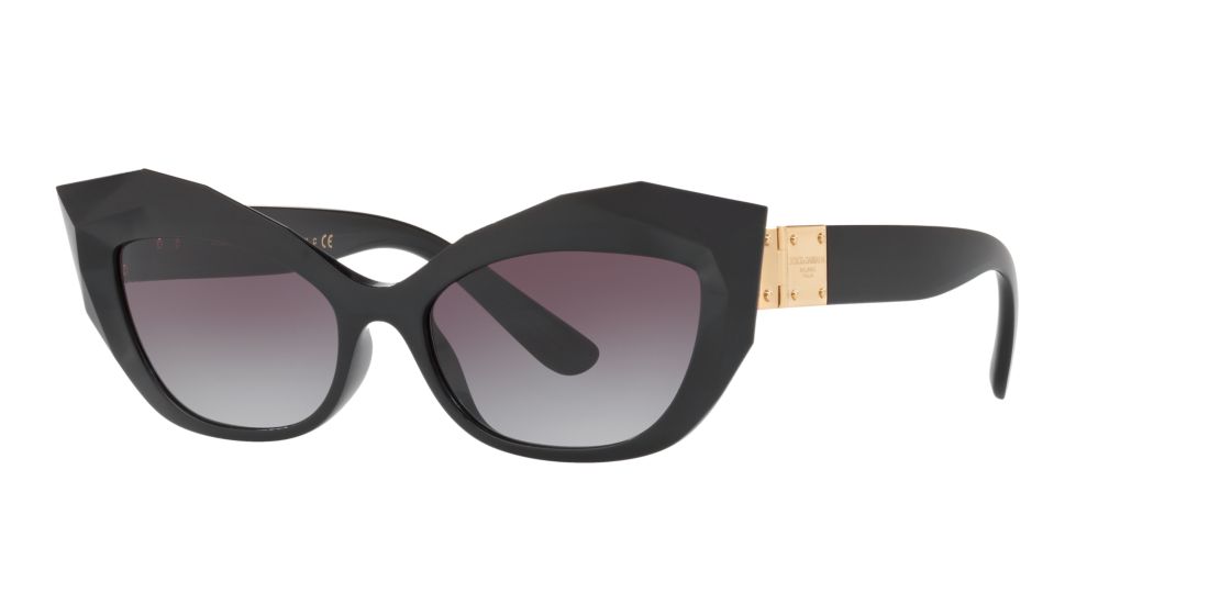 Dolce And Gabbana Woman DG6123 - Frame color: Black, Lens color: Grey-Black, Size 54-17/145