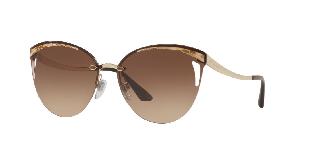 Bulgari Woman BV6110 Serpenti - Frame color: Gold, Lens color: Brown, Size 63-15/140