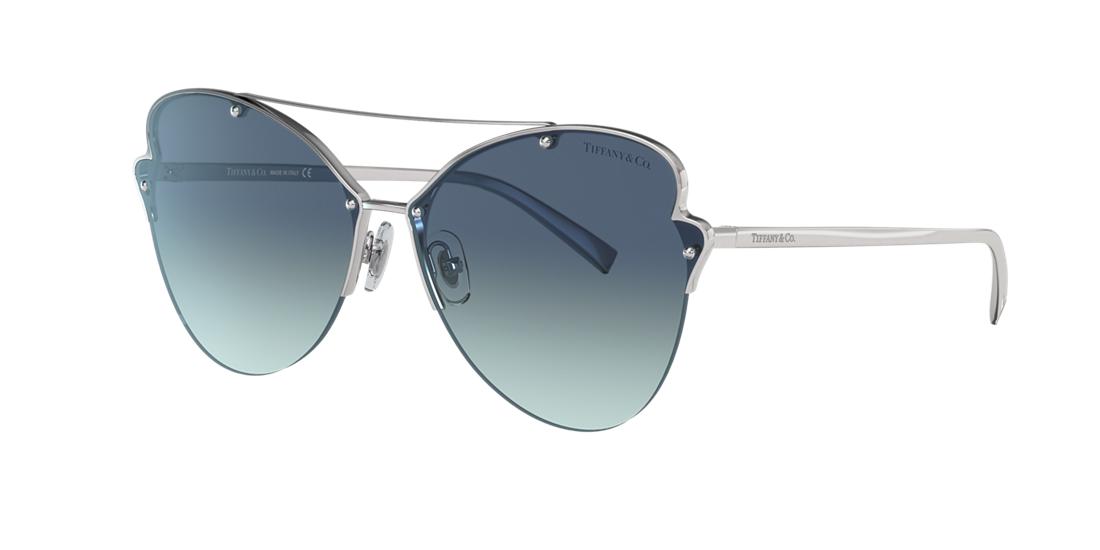 Tiffany Co Woman TF3063 Tiffany Paper Flowers - Frame color: Silver, Lens color: Blue, Size 64-12/140 Tiffany Co Woman TF3063 Tiffany Paper Flowers - Frame color: Silver, Lens color: Blue, Size 64-12/140