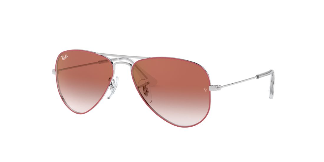 Ray Ban Unisex RJ9506S AVIATOR JUNIOR - Frame color: Red, Lens color: Red, Size 50-13/120