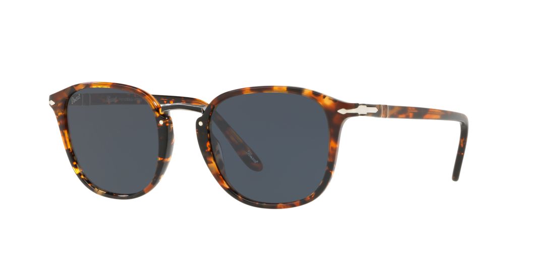 Persol Man PO3186S - Frame color: Brown, Lens color: Blue, Size 53-21/145