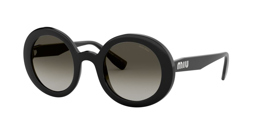Miu Miu Woman MU 06US - Frame color: Black, Lens color: Grey-Black, Size 48-25/140