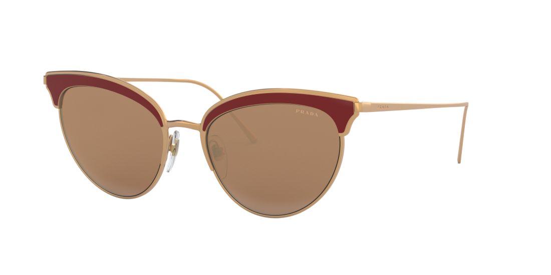Prada Woman PR 60VS - Frame color: Bordeaux, Lens color: Brown, Size 54-18/145