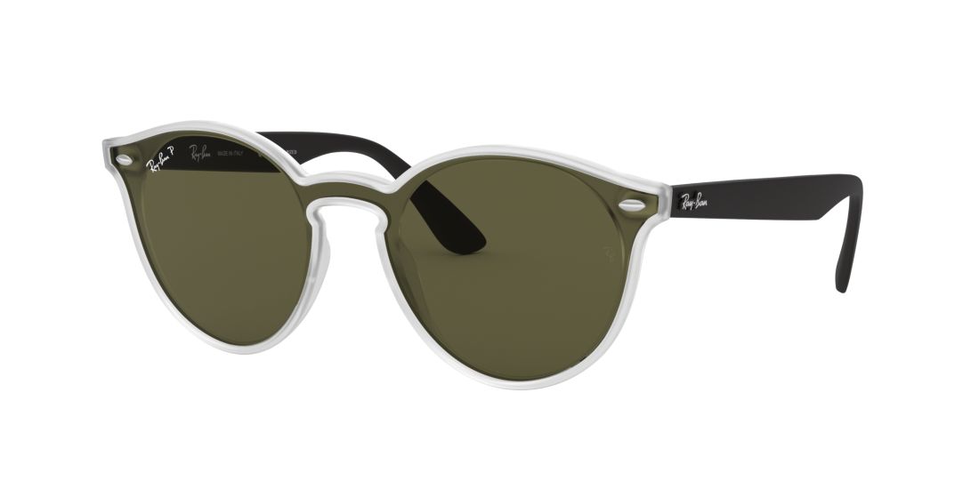 Ray Ban Unisex RB4380N BLAZE - Frame color: Transparent, Lens color: Green, Size 01-37/145