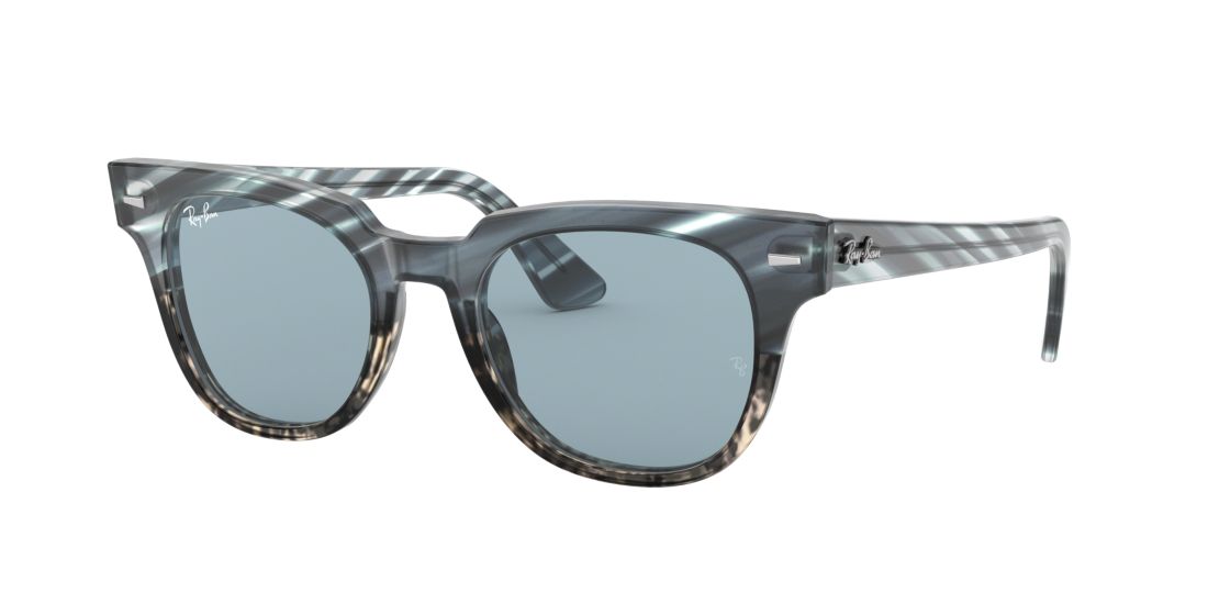 Ray Ban Unisex RB2168 METEOR STRIPED HAVANA - Frame color: Blue, Lens color: Blue Legend, Size 50-20/150