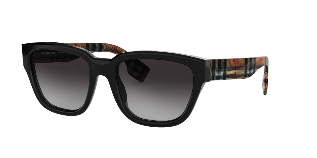 Burberry Woman BE4277 - Frame color: Black, Lens color: Grey-Black, Size 54-19/140