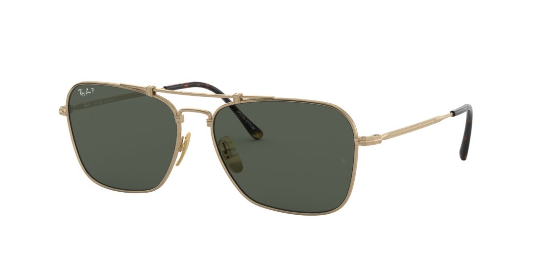 Shop Ray Ban Ray In Polarized Green Classic G-15