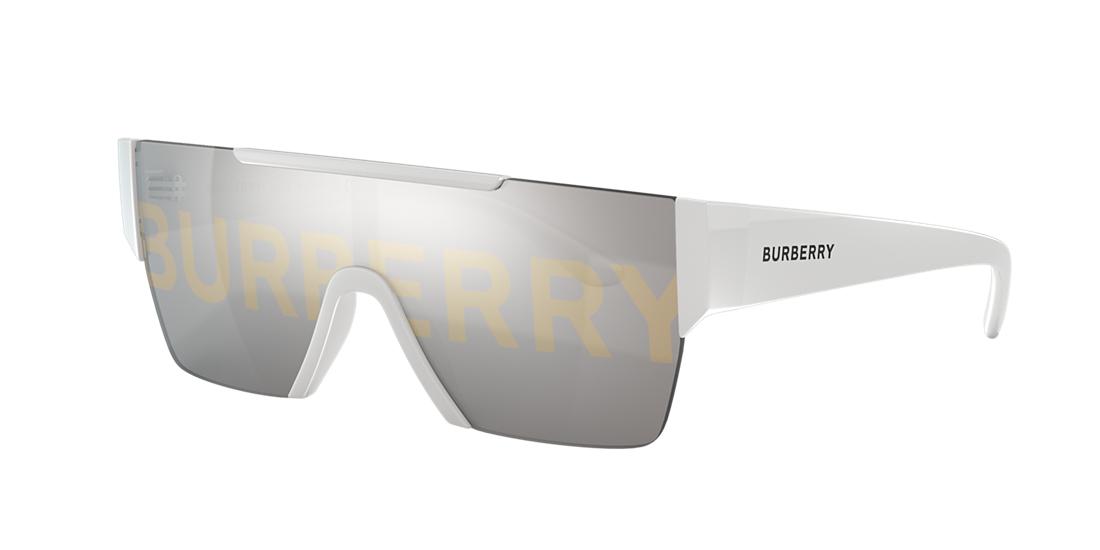 Shop Burberry Man Sunglass Be4291 In Grey Tampo  Silver,gold2