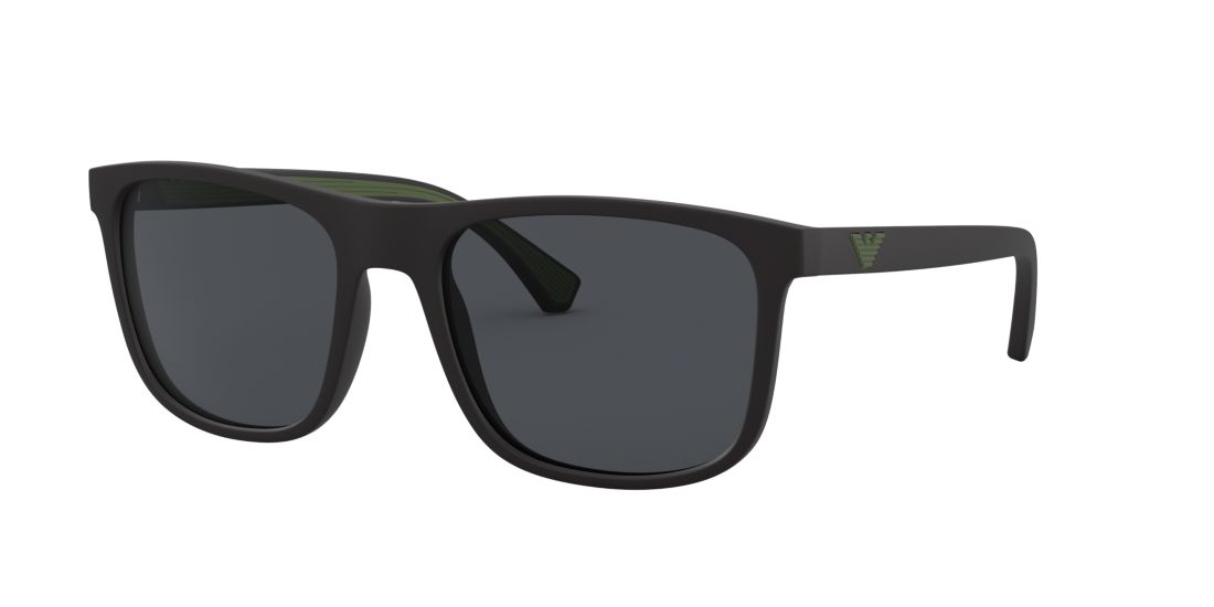 Emporio Armani Man EA4129 - Frame color: Black, Lens color: Grey-Black, Size 56-19/142