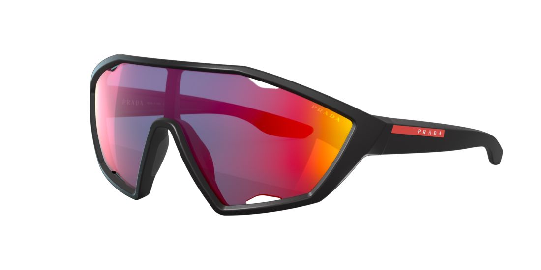 Prada Linea Rossa Man PS 10US - Frame color: Black, Lens color: Blue, Size 01-30/135