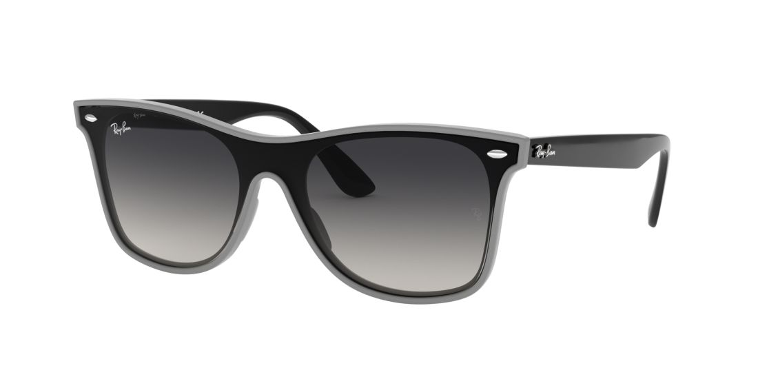 Ray Ban Unisex RB4440N BLAZE WAYFARER - Frame color: Grey, Lens color: Blue, Size 01-41/145