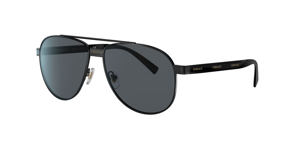 Versace Unisex VE2209 - Frame color: Gold, Lens color: Grey-Black, Size 58-14/140