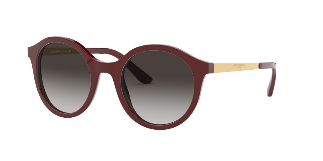Dolce & Gabbana Dg4358 Bordeaux Sunglasses In Light Grey Gradient Black