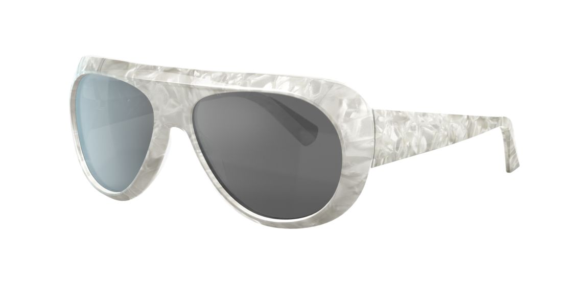 Alain Mikli Unisex A05051 - Frame color: White, Lens color: Grey-Black, Size FA-LS/140