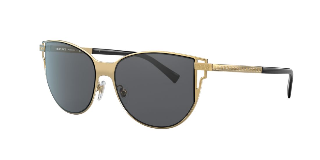 Versace Woman VE2211 - Frame color: Gold, Lens color: Grey-Black, Size 56-16/140