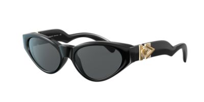Versace VE4373 54 Grey-Black & Gold Sunglasses | Sunglass Hut USA